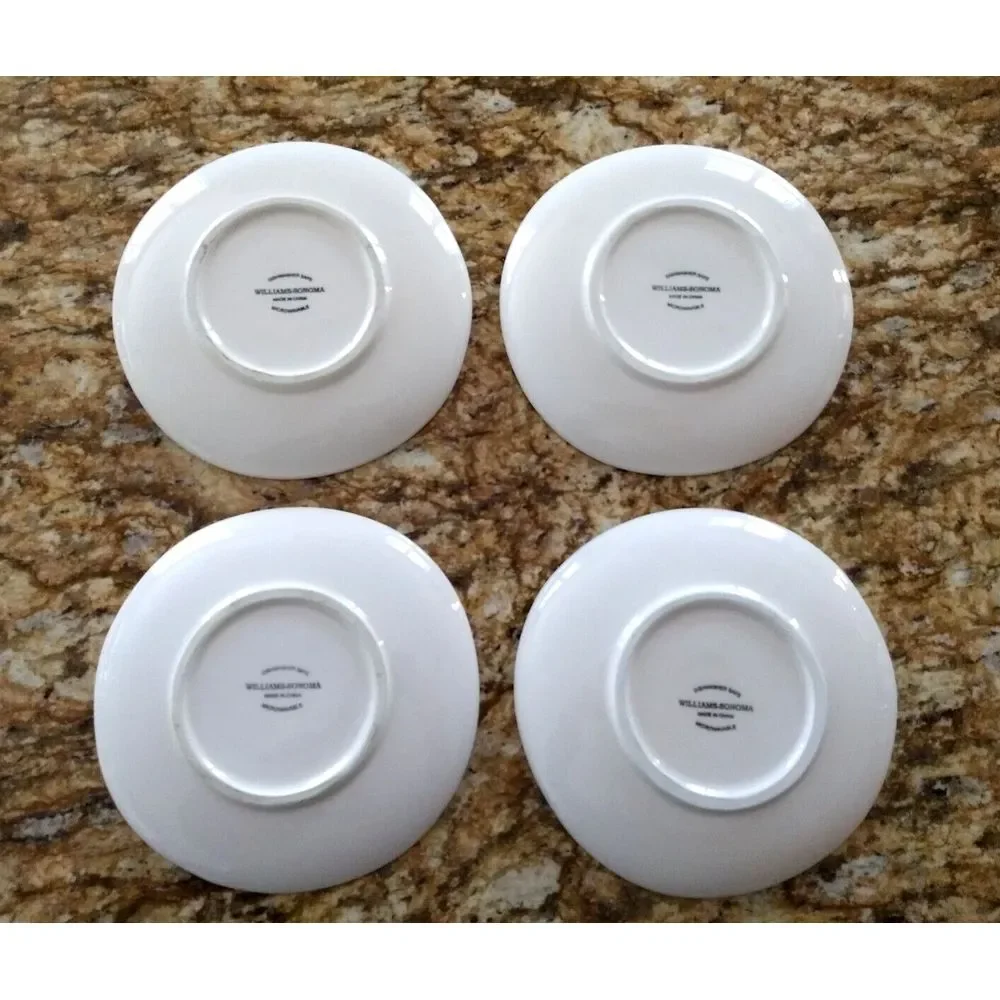 Williams Sonoma Appetizer Canapé Cheese Plates WINE BOTTLE‎ SERIES Set of 4